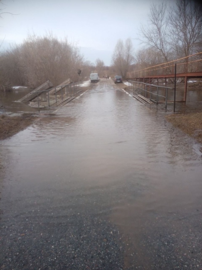 Мост через Кудьму затоплен в Кстовском районе - фото 1