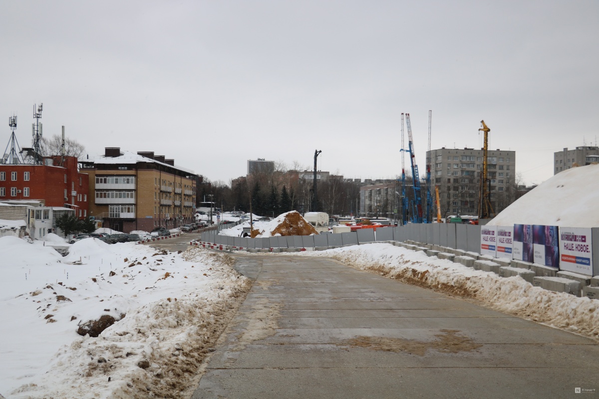 Улицу Студеную частично перекроют из-за строительства метро в Нижнем Новгороде в