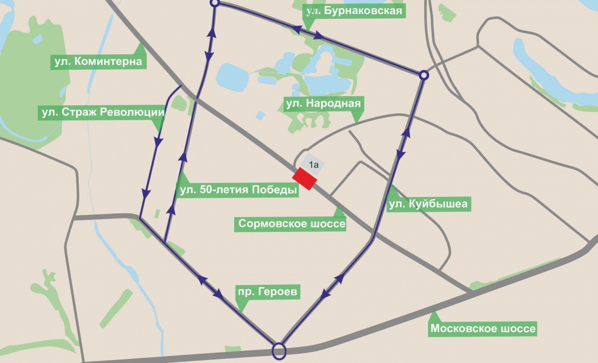 Движение будет ограничено на участке Сормовского шоссе до 30 августа - фото 1