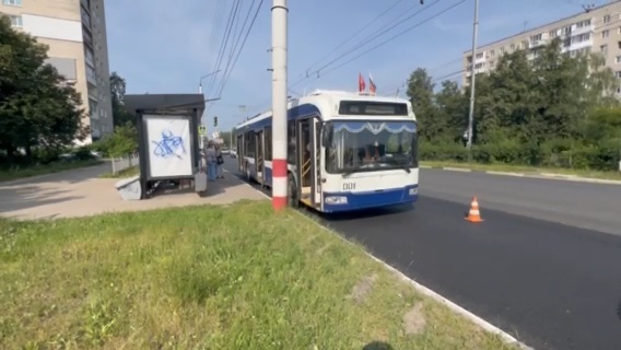 Девочка ударилась головой о троллейбус на остановке в Дзержинске