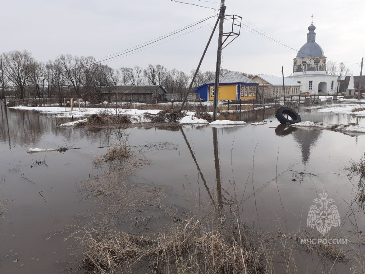 Огороды затопило в селе Чуфарово Сергачского района - фото 1