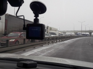 Гигантская пробка сковала Борский мост из-за массовой аварии (ФОТО)